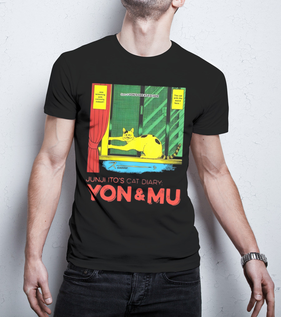 Junji Ito's Cat Diary Yon And Mu Yon’s Great Escape The Cat With The Weird Face T-Shirt