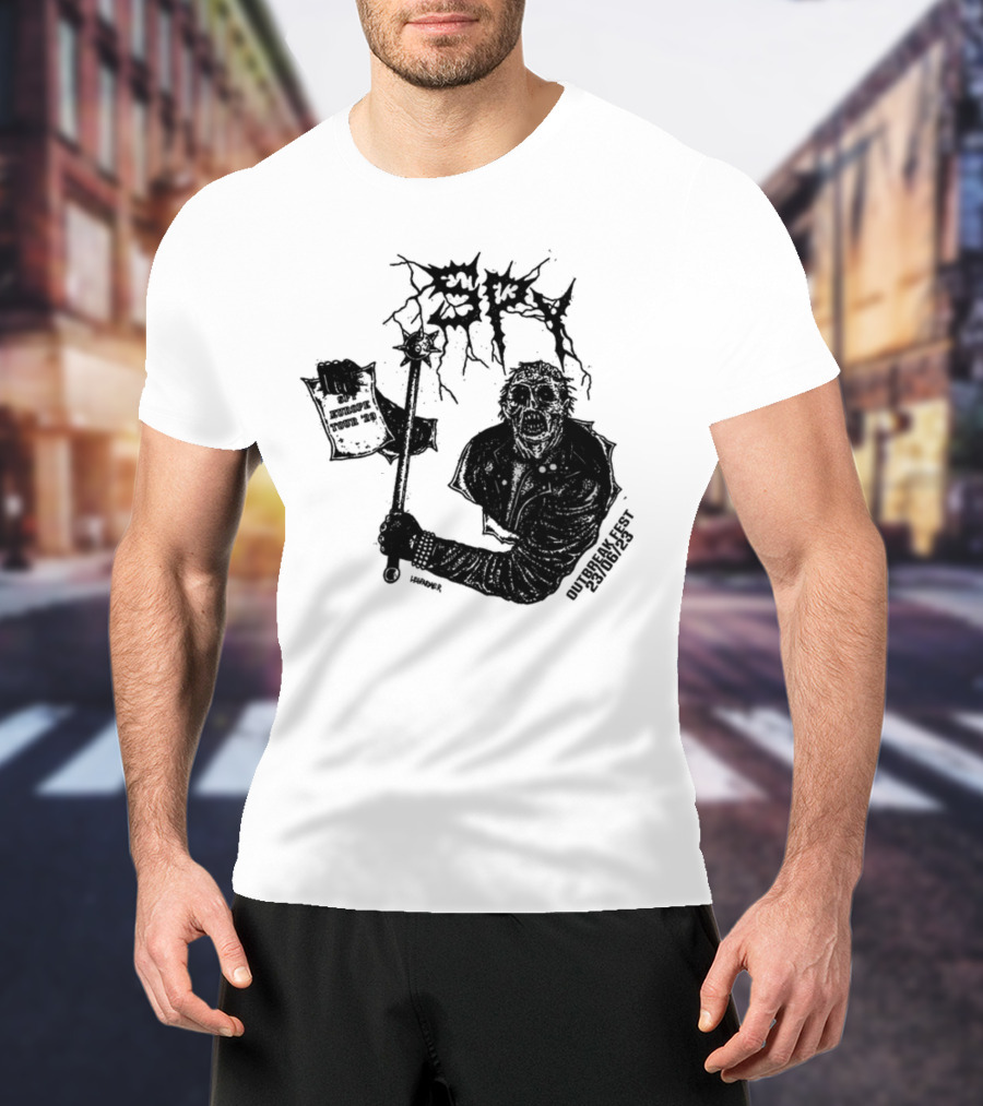 Spy Worldwide Outbreak Fest 23-06/25 Metal Zombie T-Shirt