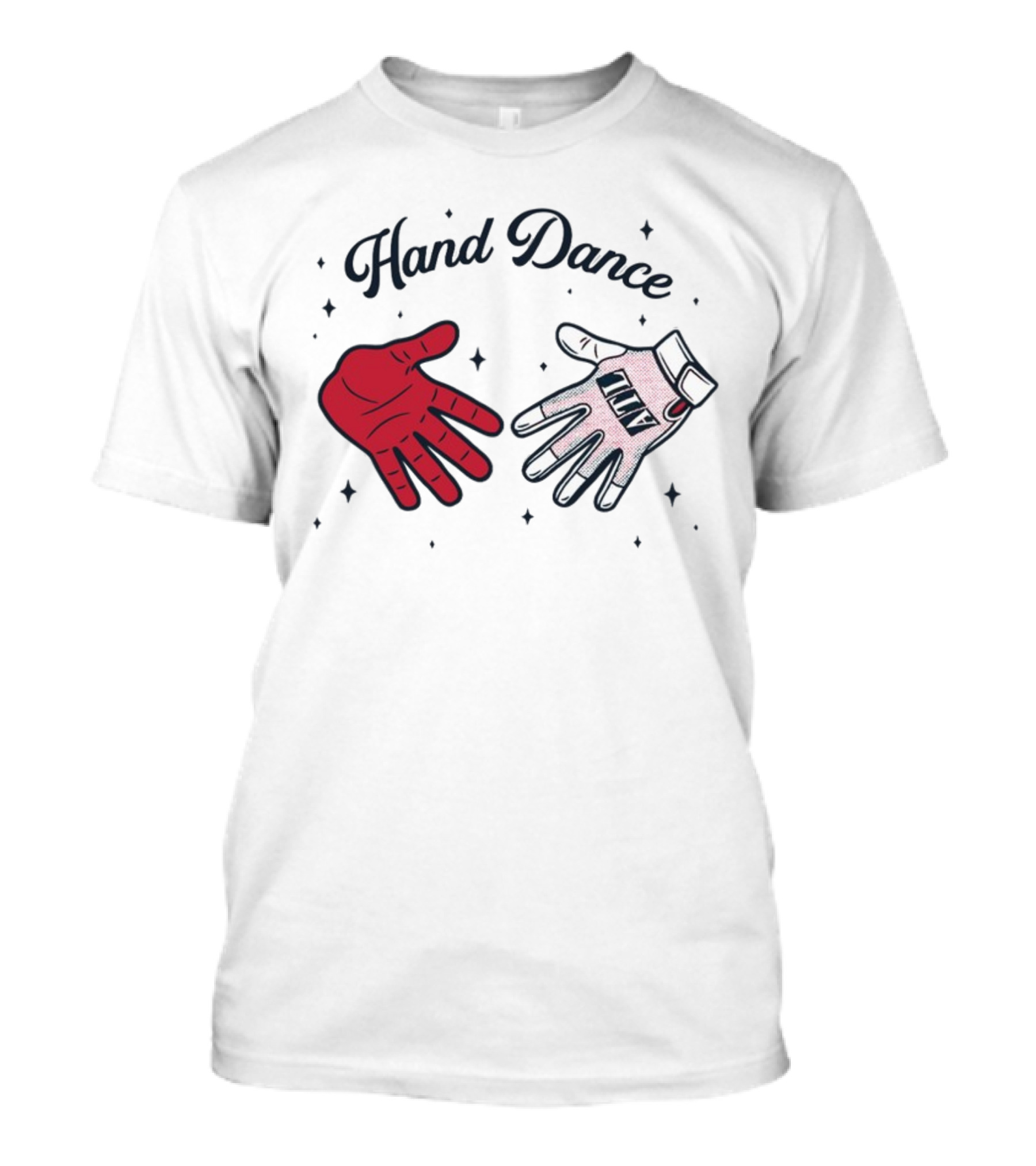 Rotowear Hand Dance Red Glove And White Baseball Glove Clap T-Shirt