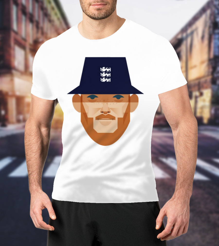Stanley Chow Ben Stokes England Cricket Hat Three Lions T-Shirt