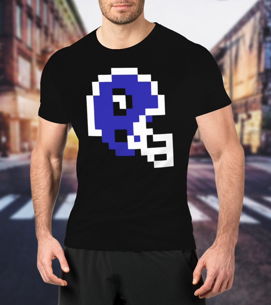 Thatsgoodsports 8 Bit New Retro Football Helmet T-Shirt