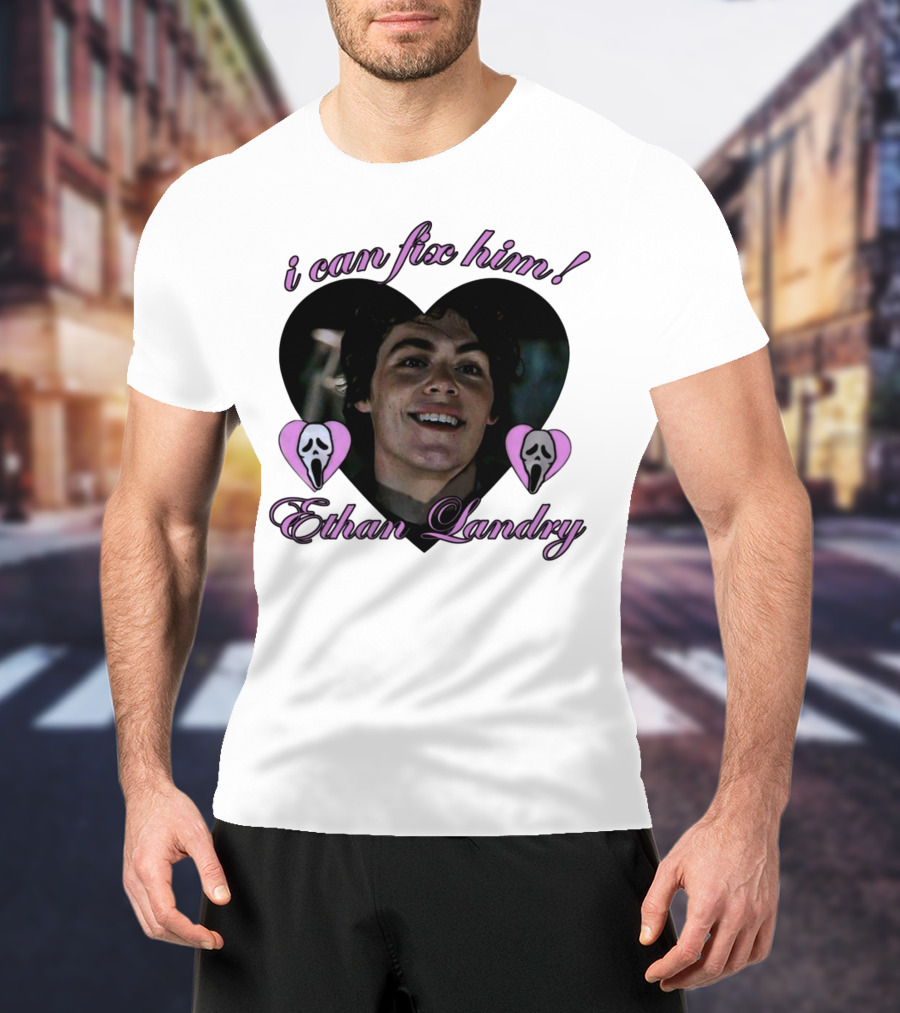 I Can Fix Him Ethan Landry Heart Scream Mask T-Shirt