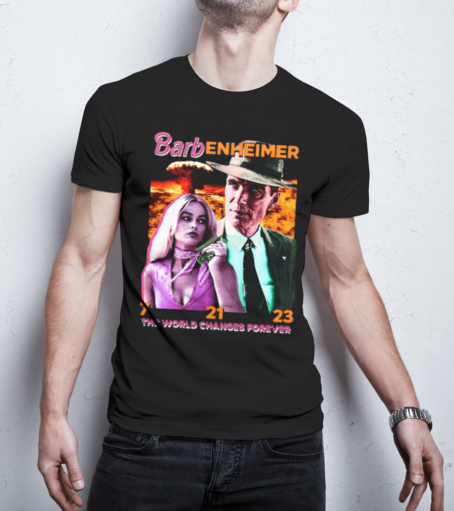 Barbenheimer The World Changes Forever 7 21 23 T-Shirt