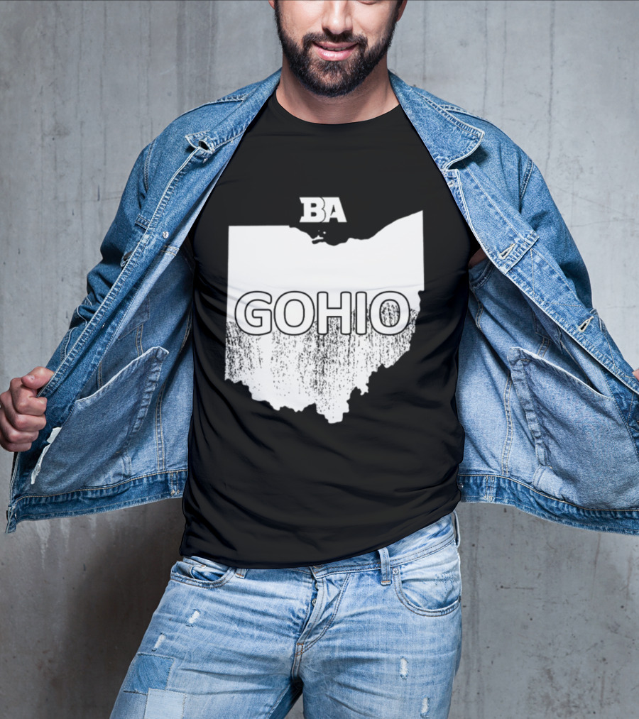BA GOHIO Ohio Map T-Shirt