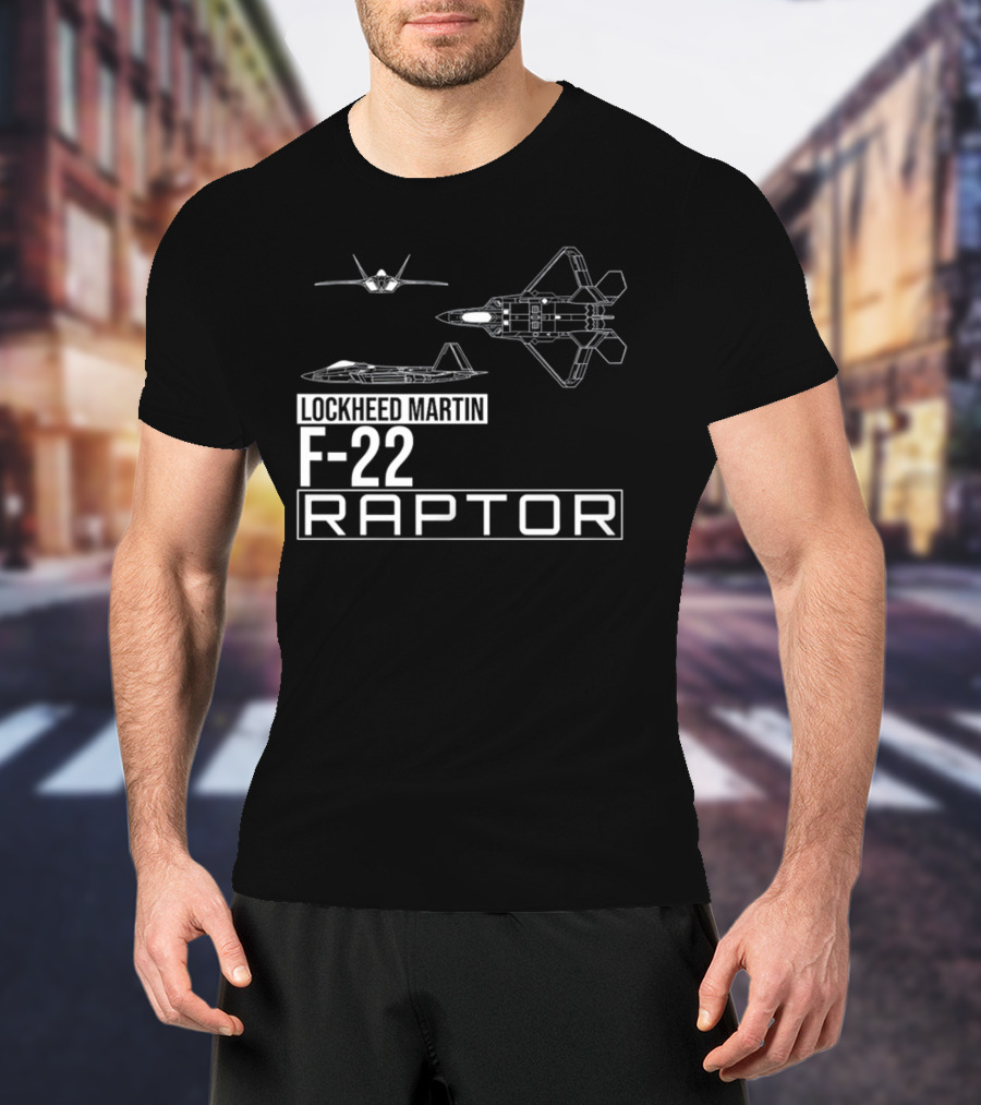 Lockheed Martin F-22 Raptor Detailed Aircraft Diagrams T-Shirt
