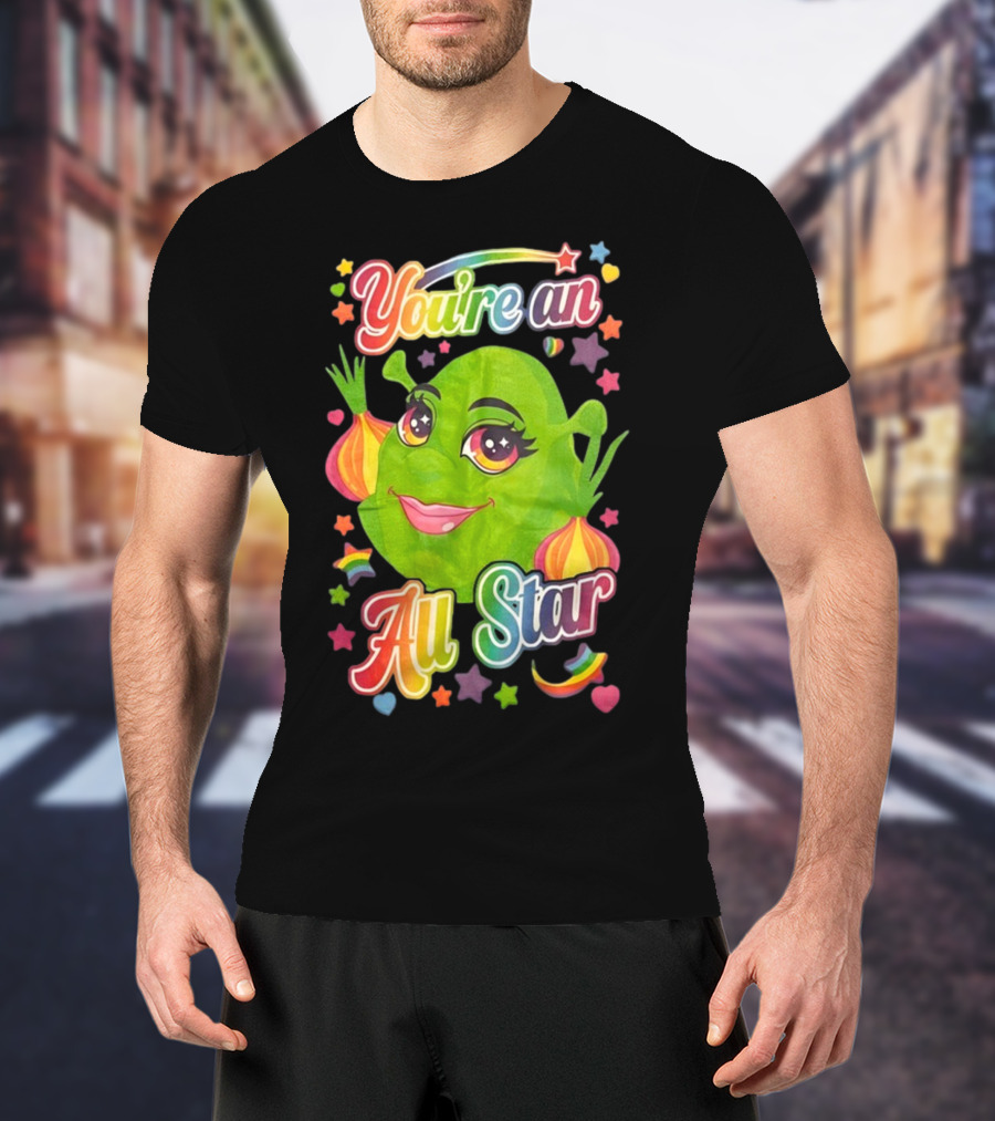 You're An All Star Shrek Rainbow Emojis T-Shirt