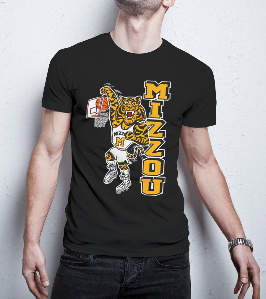 Mizzou Missouri Tiger Basketball Slam Dunk T-Shirt