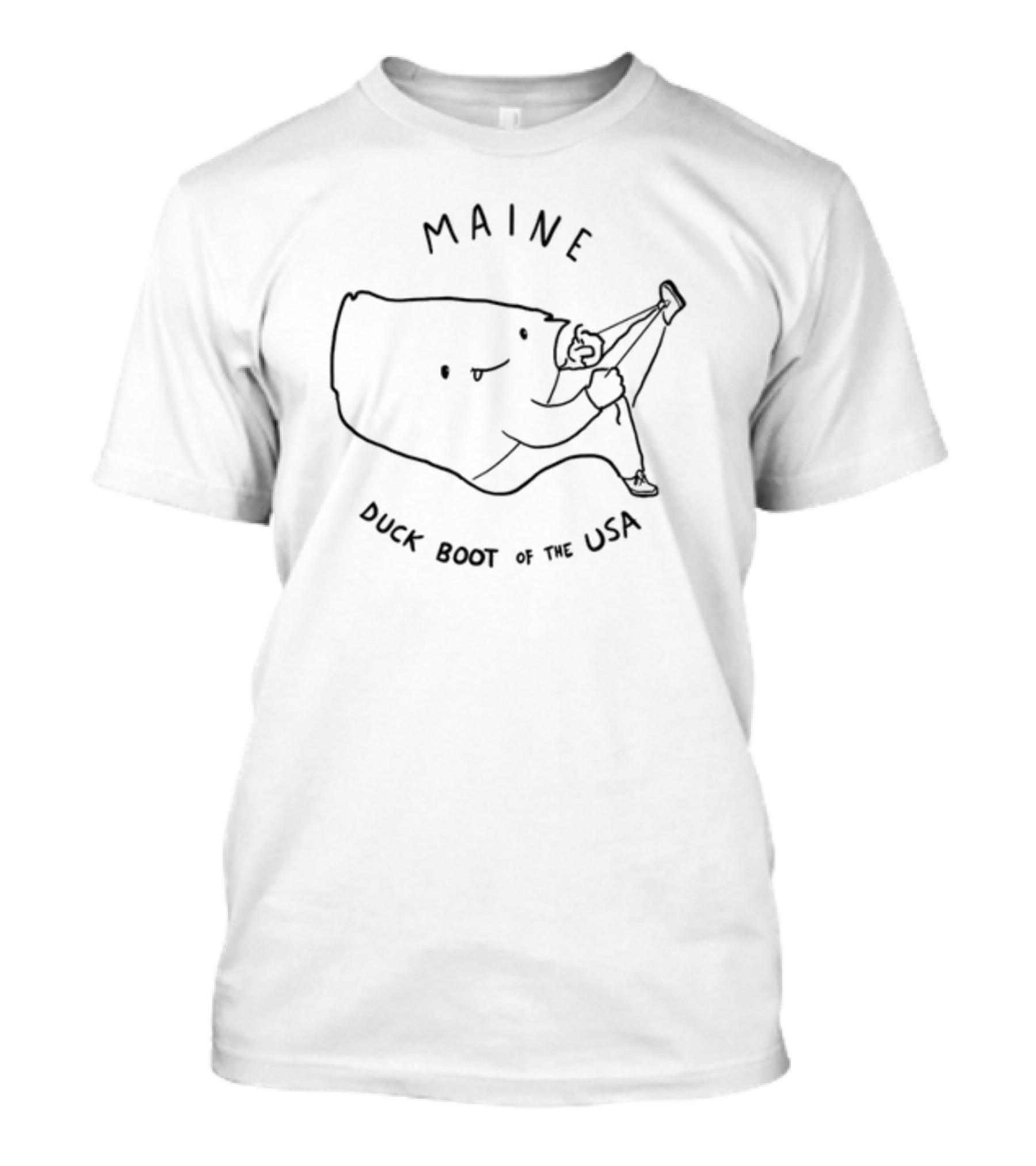 Maine Duck Boot Of The USA Strange Planet T-Shirt
