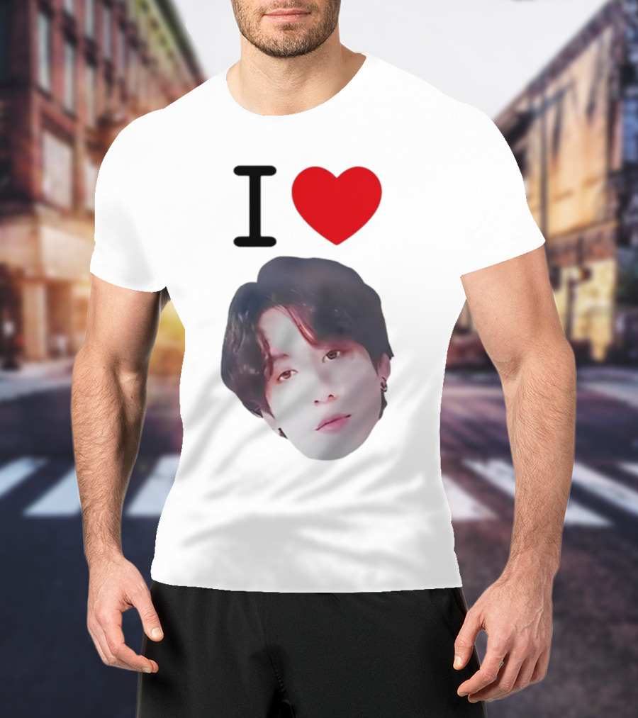 Connor Price I Love Jungkook BTS Face Heart T-Shirt