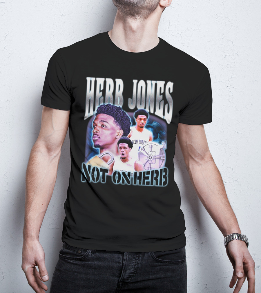 Herb Jones Not On Herb New Orleans Basketball Player Collage T-Shirt