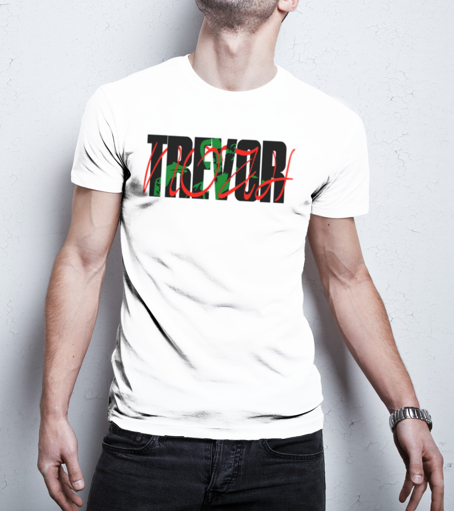 Trevor Noah With Green Art And Red Script T-Shirt