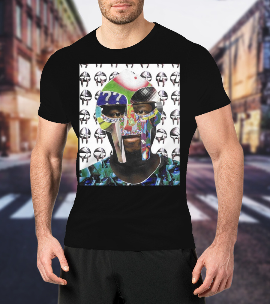 Ian Woods MF Doom Collage Mask T-Shirt