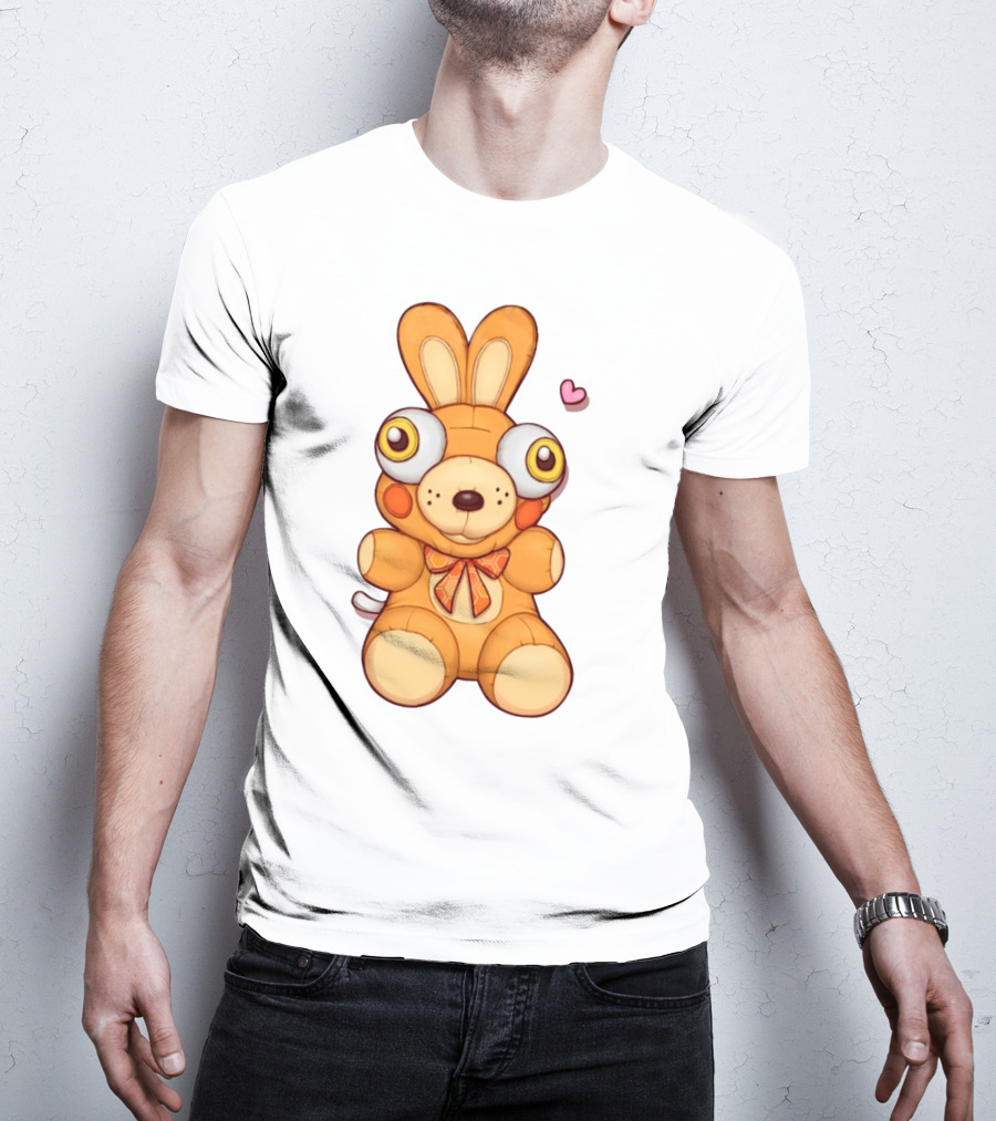 Bad Plushie Lover Quirky Bunny With Heart Eyes T-Shirt