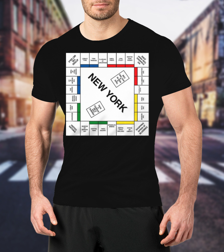New York Monopoly Board Carrie Bradshaw Edition T-Shirt