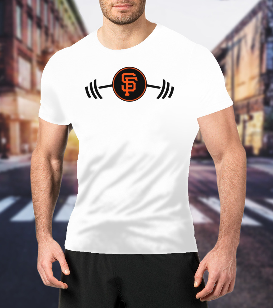 Mitch Haniger San Francisco Giants Barbell Logo Fitness T-Shirt