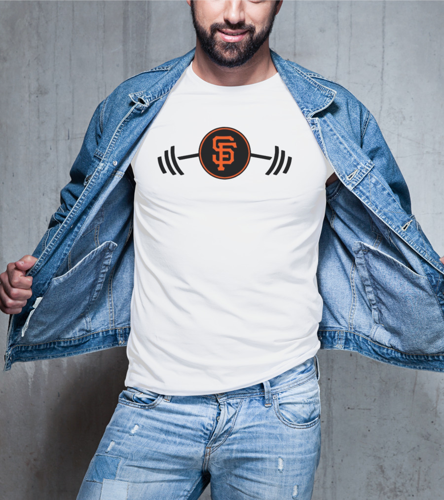 Mitch Haniger San Francisco Giants Barbell Logo Fitness T-Shirt