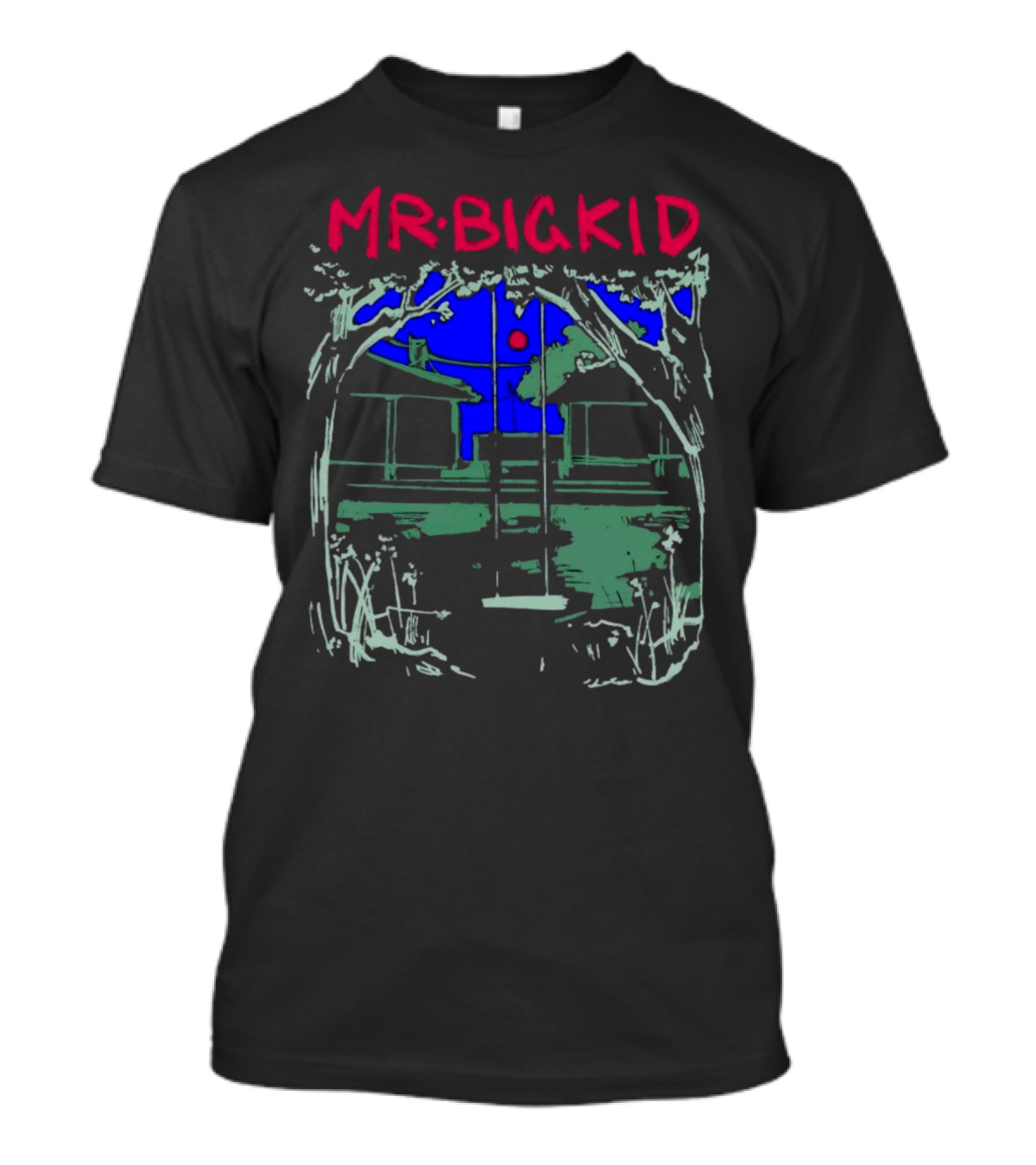 MR BIG KID Swing Under Tree House Night Scene T-Shirt