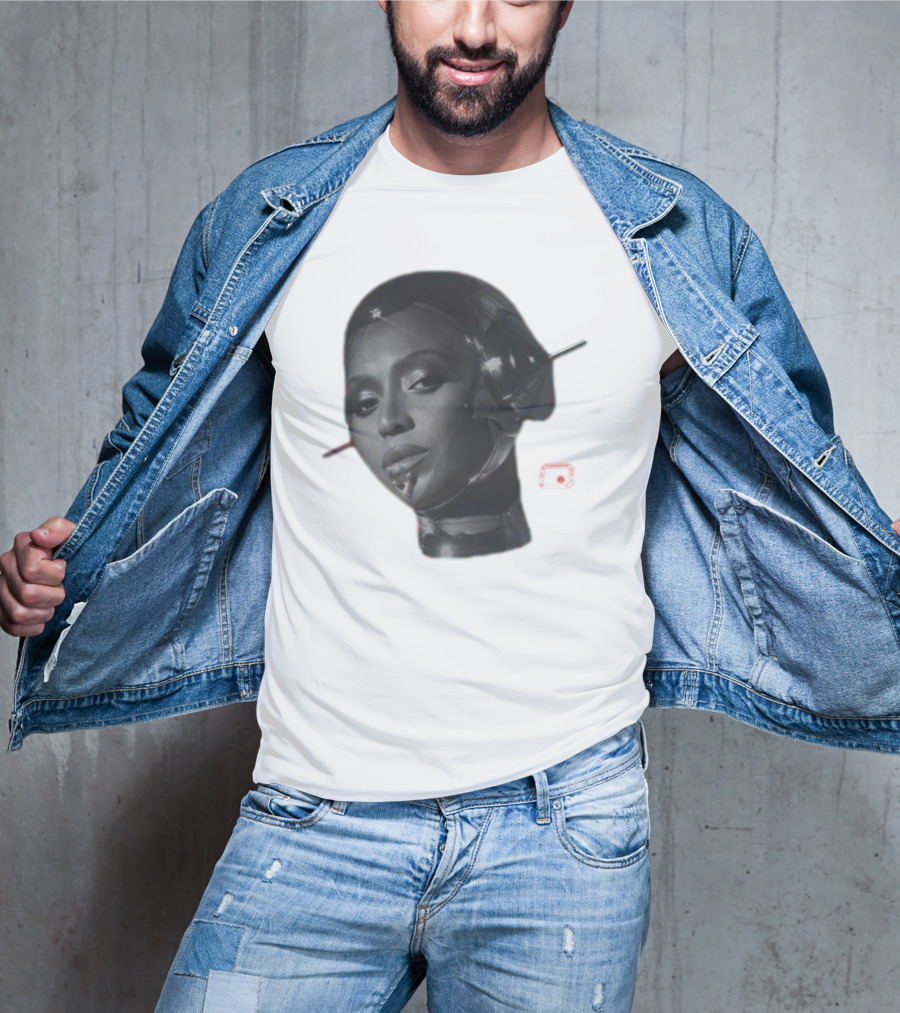 Beyoncé Sorayama Robotic Portrait With Neon B T-Shirt
