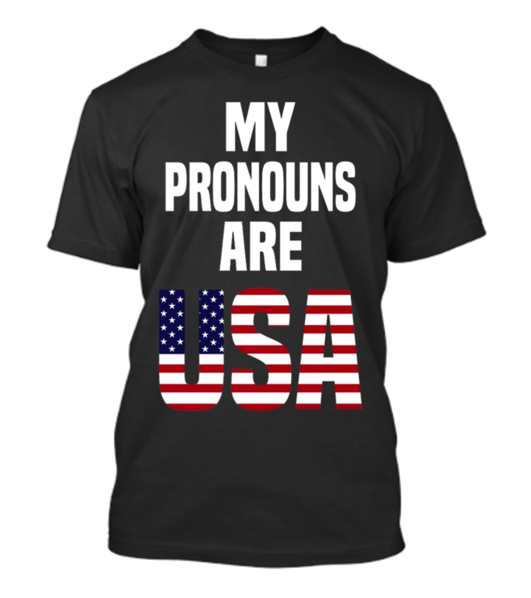 Enes Freedom My Pronouns Are USA American Flag T-Shirt