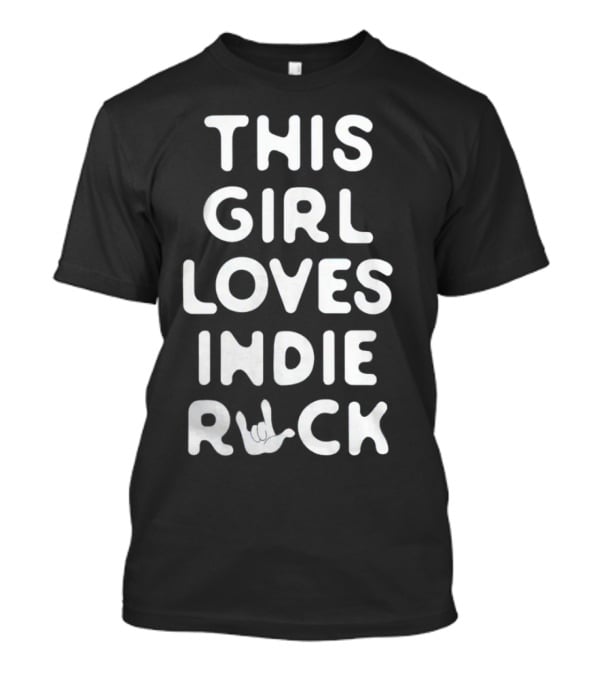 JammerJammy This Girl Loves Indie Rock With Hand Sign T-Shirt