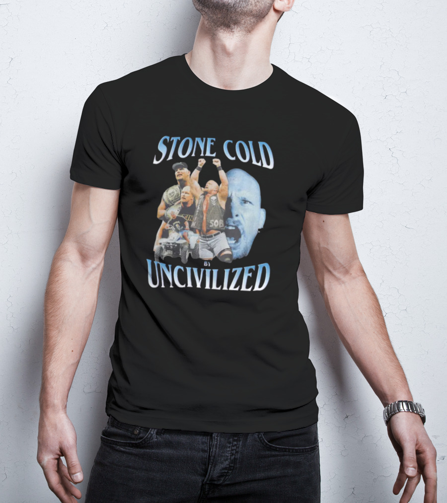 Stone Cold Wrestling Champion By Uncivilized T-Shirt