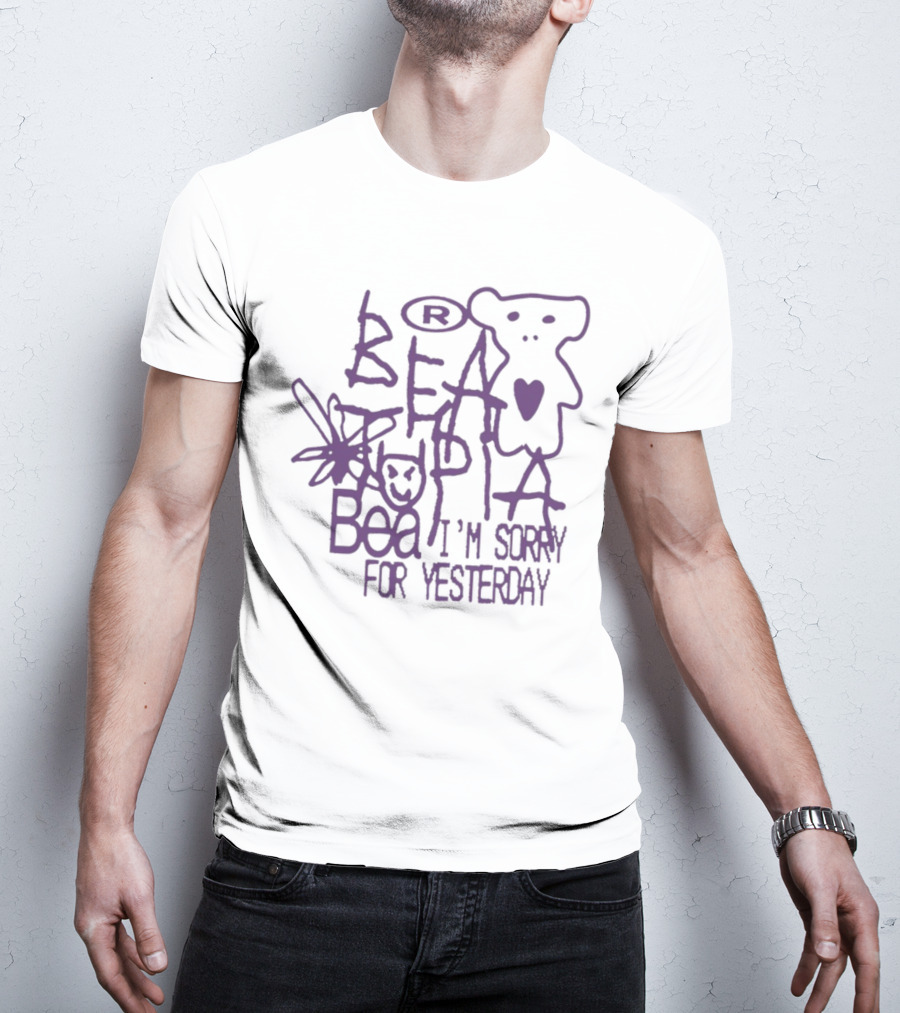 Beatrix Beauregarde Bea I'm Sorry For Yesterday Purple Bear R T-Shirt