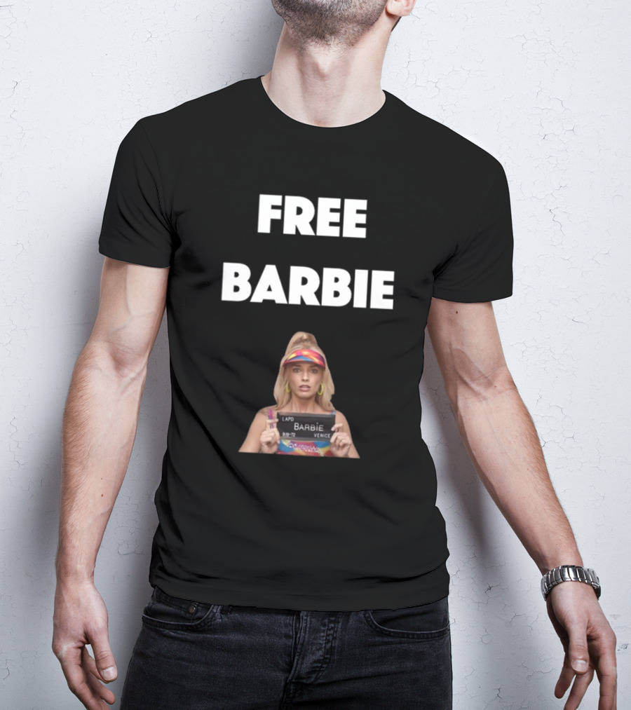 Free Barbie Mugshot Venice T-Shirt