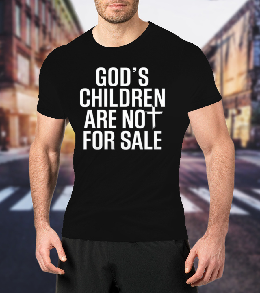 God's Children Are Not For Sale Irishpeachdesigns Cross T-Shirt