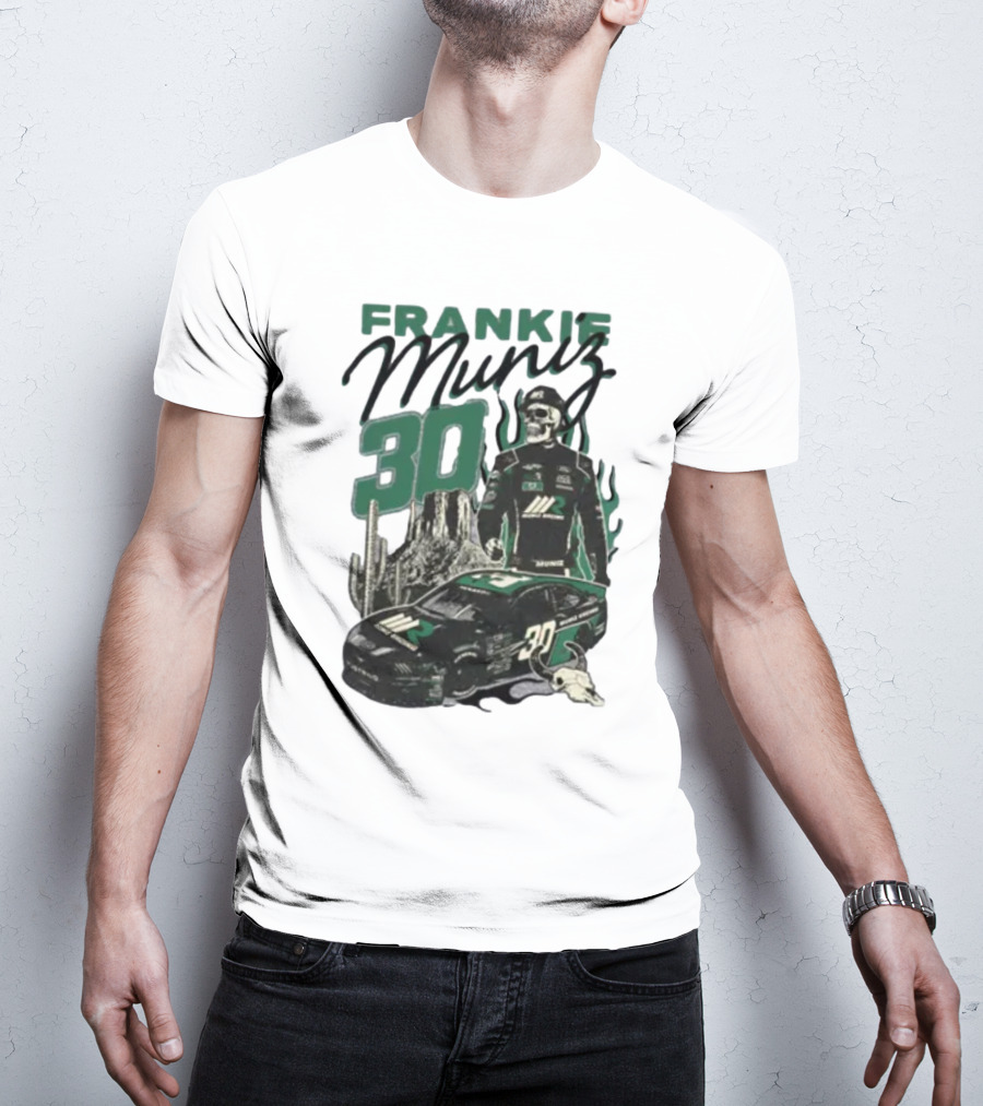 Frankie Muniz Racing Skeleton 30 Desert Car Cactus Skull T-Shirt