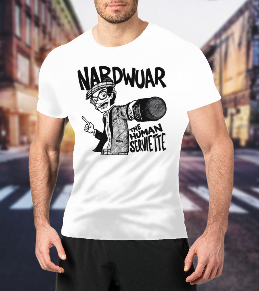 Nardwuar The Human Serviette Mic Rap Alert T-Shirt