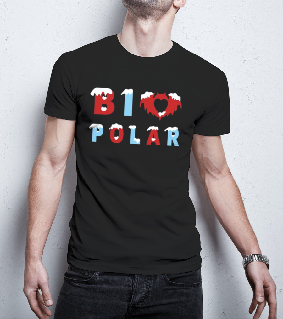 Thirtyninety Bipolar Bi Love Heart Snow New T-Shirt