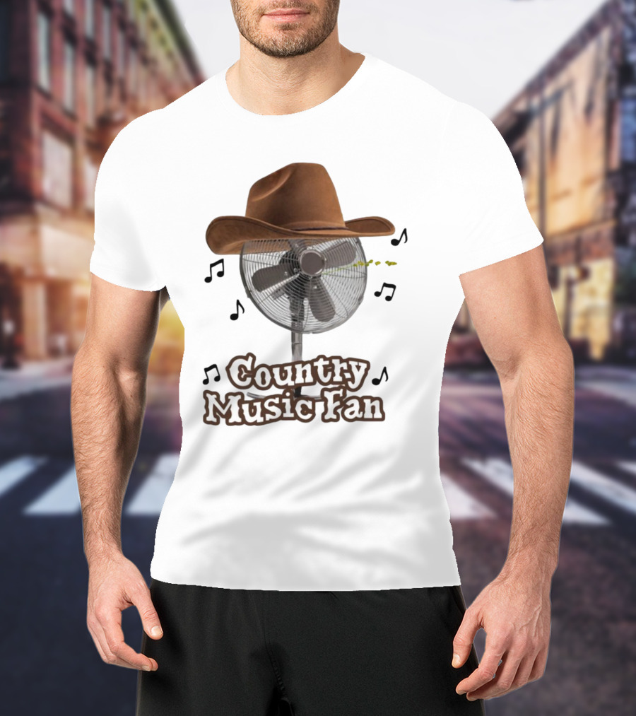 Country Music Fan Cowboy Hat With Musical Notes T-Shirt