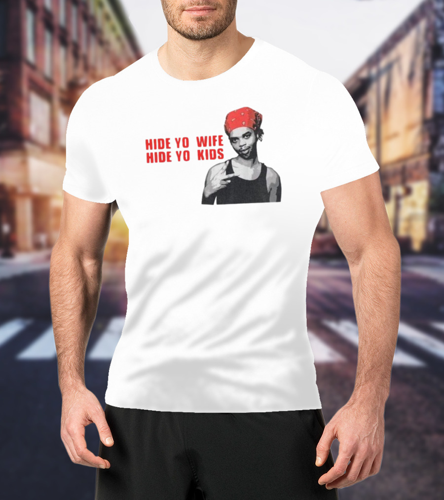 Hide Yo Wife Hide Yo Kids Viral Meme Red Bandana Image T-Shirt