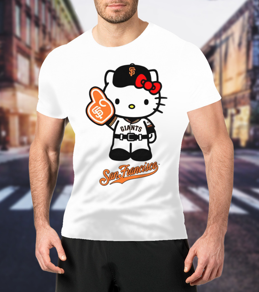 San Francisco Giants Hello Kitty Baseball Collaboration T-Shirt