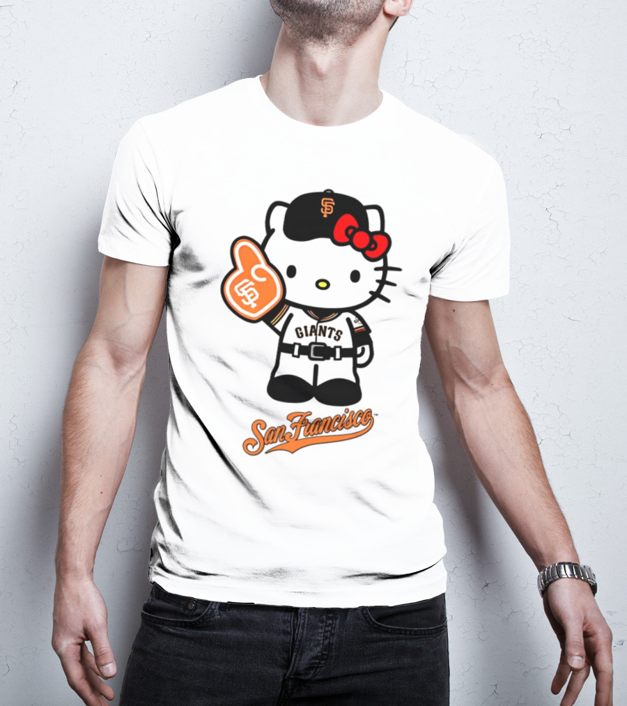 San Francisco Giants Hello Kitty Baseball Collaboration T-Shirt