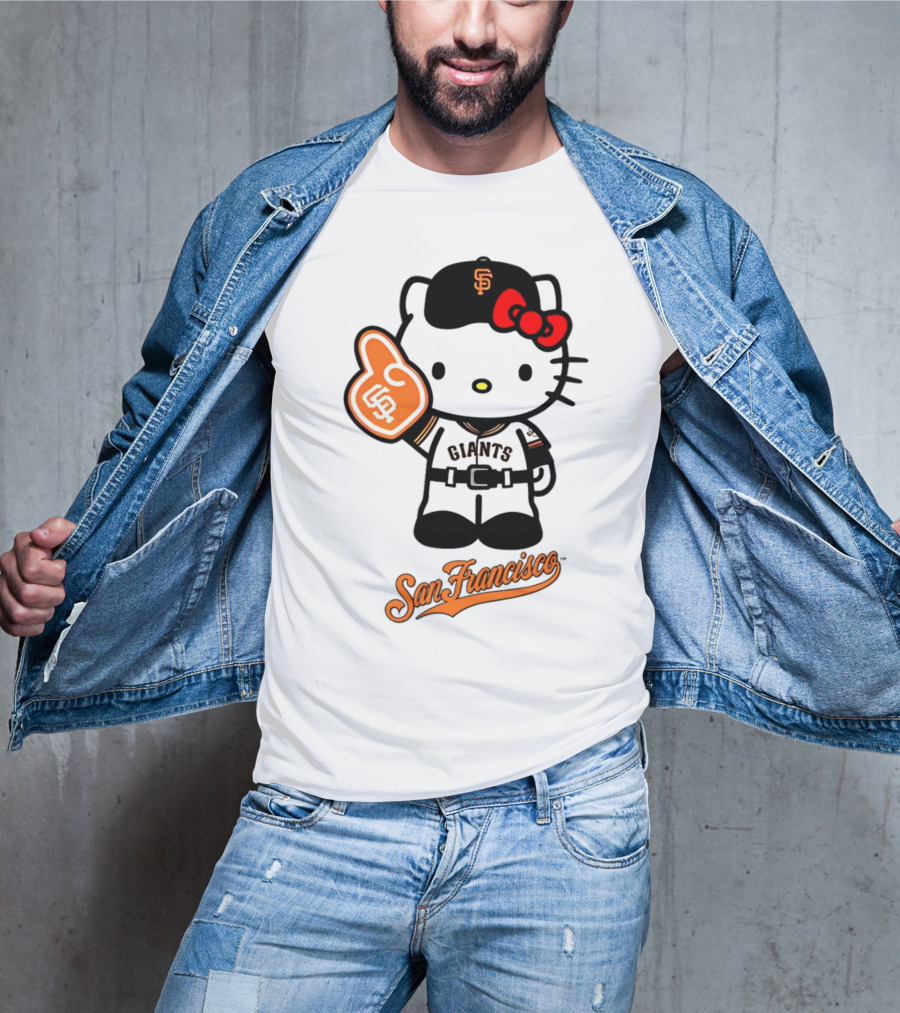 San Francisco Giants Hello Kitty Baseball Collaboration T-Shirt