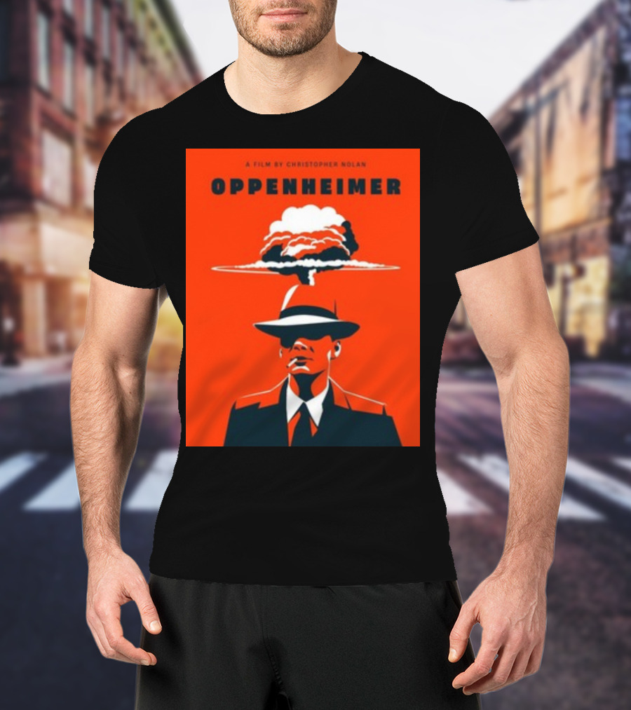 A Film By Christopher Nolan Oppenheimer Nuclear Explosion Iconic T-Shirt