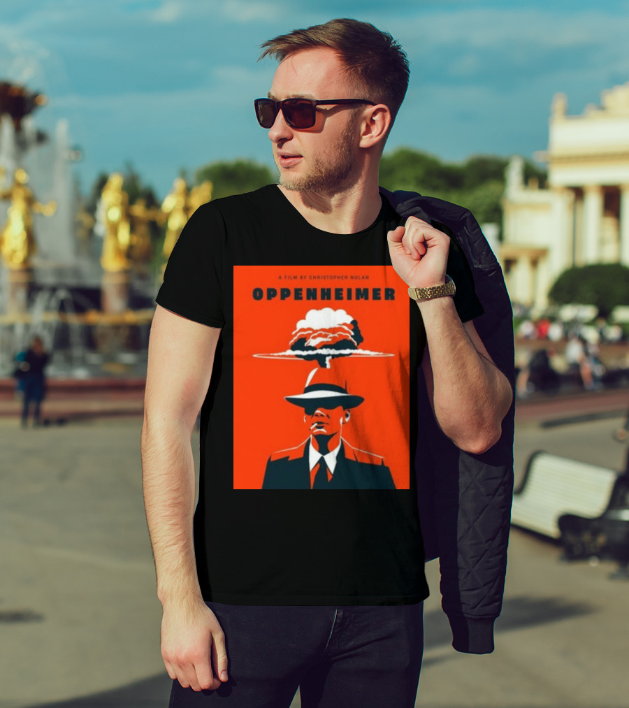 A Film By Christopher Nolan Oppenheimer Nuclear Explosion Iconic T-Shirt