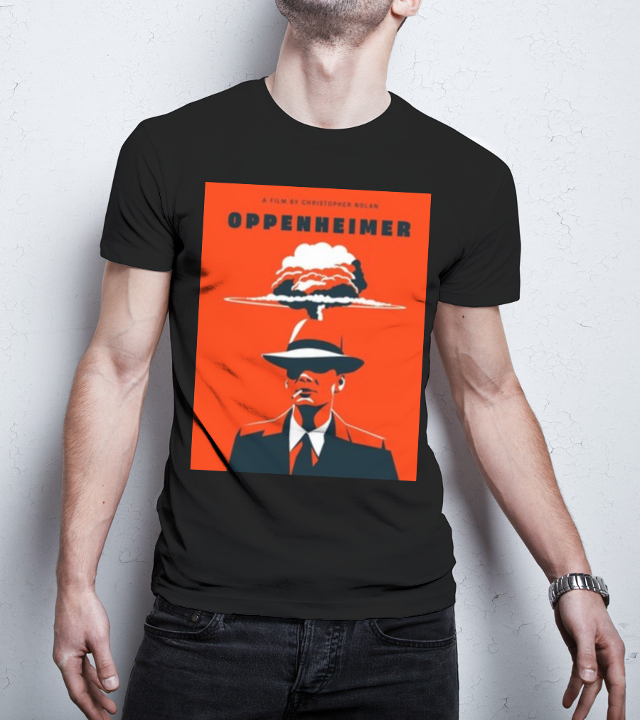 A Film By Christopher Nolan Oppenheimer Nuclear Explosion Iconic T-Shirt