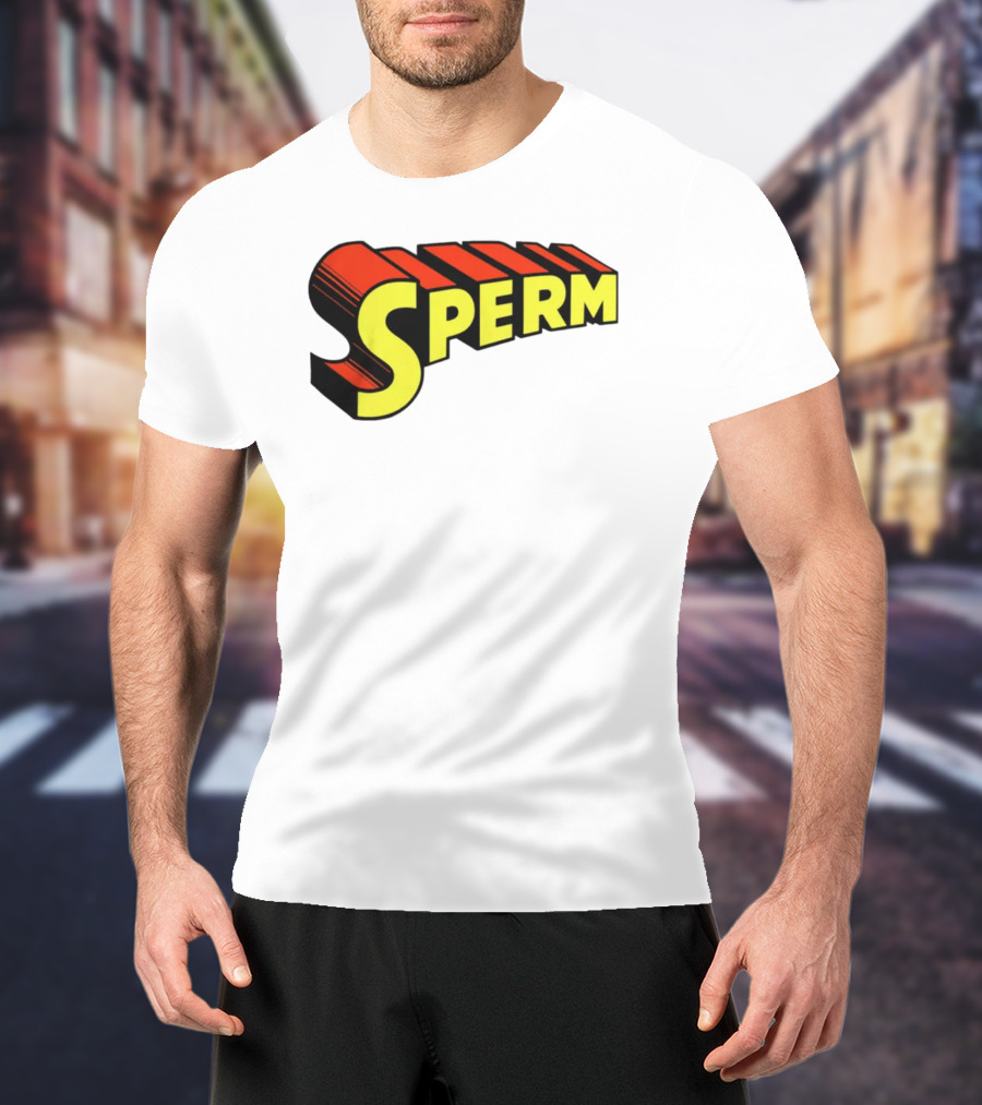Strange Superman Style Text Sperm Gorangligovic T-Shirt