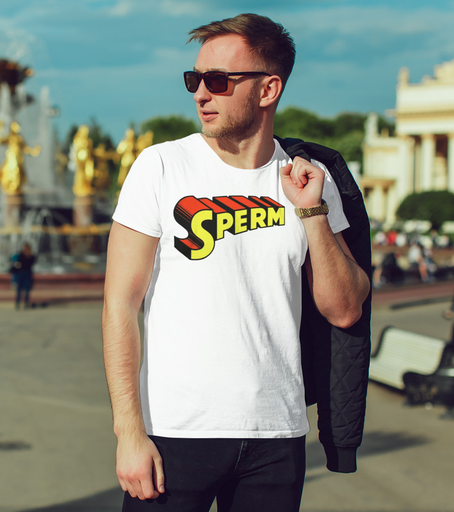 Strange Superman Style Text Sperm Gorangligovic T-Shirt