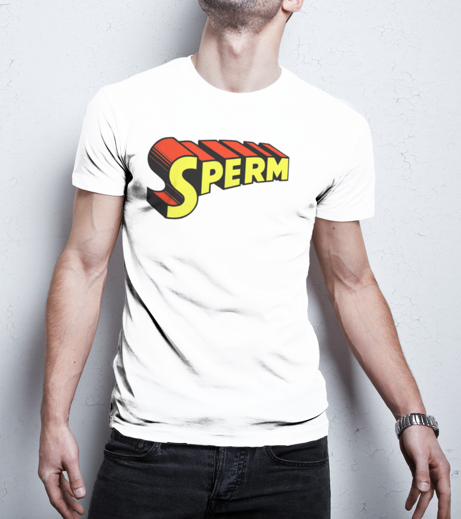 Strange Superman Style Text Sperm Gorangligovic T-Shirt