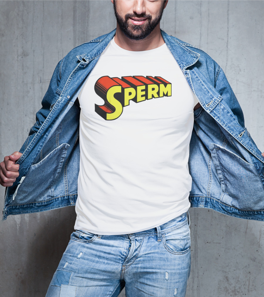 Strange Superman Style Text Sperm Gorangligovic T-Shirt