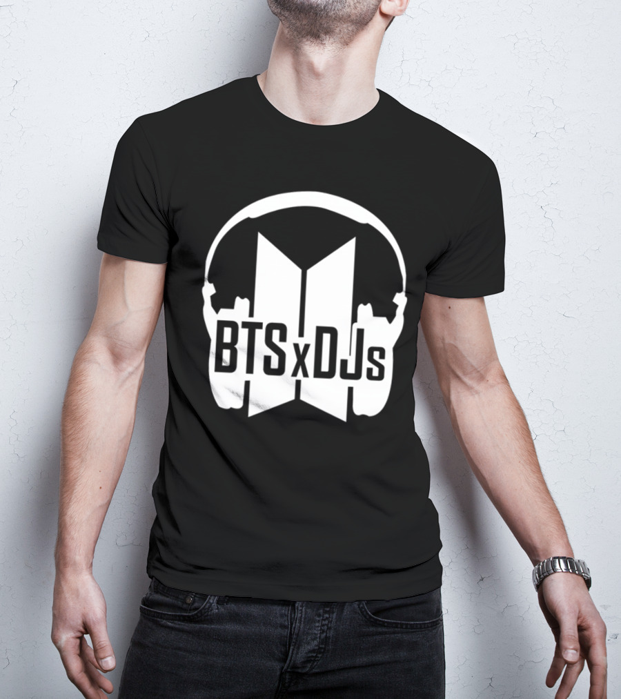 BTS X DJs Headphones Logo Collaboration T-Shirt