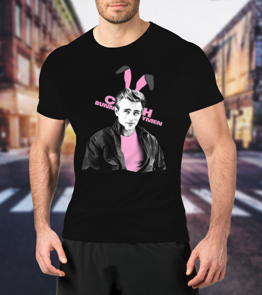 Echo Bunnymen Iconic Pink Bunny Ears Image T-Shirt
