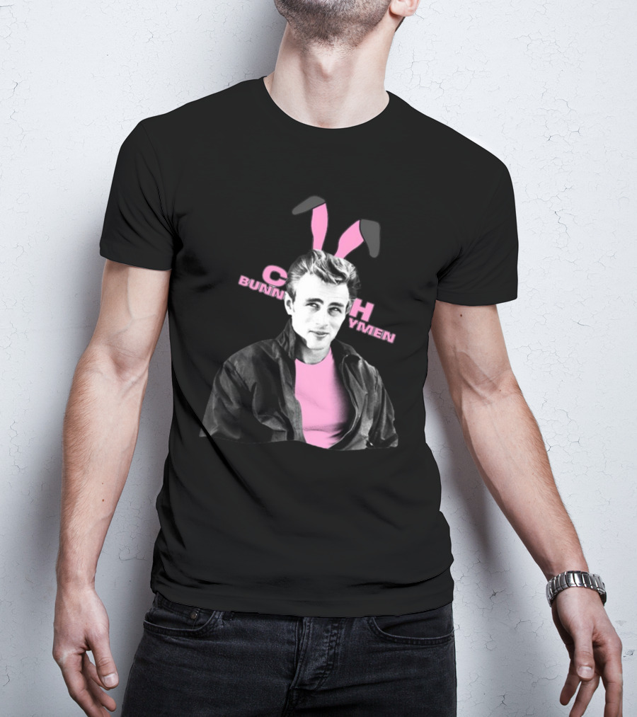 Echo Bunnymen Iconic Pink Bunny Ears Image T-Shirt