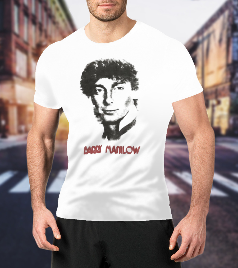 Barry Manilow Iconic Music Figure Black And Red T-Shirt