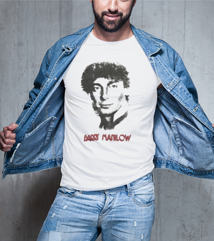Barry Manilow Iconic Music Figure Black And Red T-Shirt
