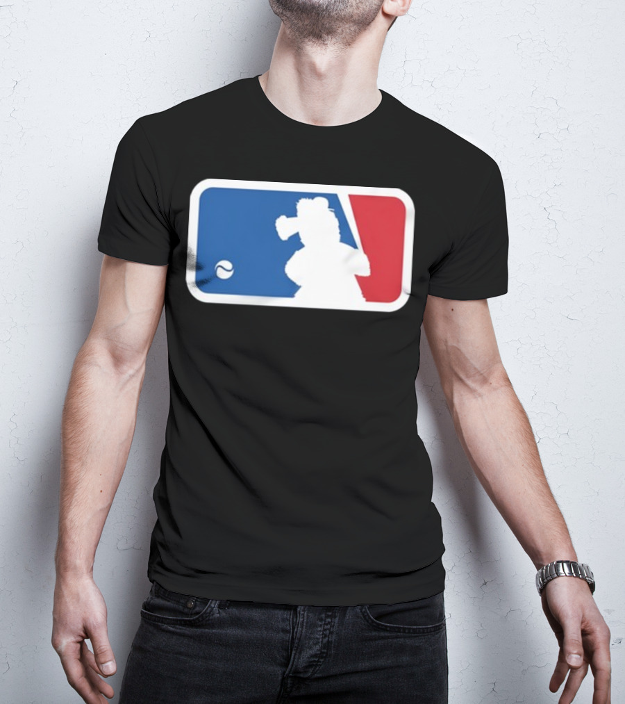 Major Baseball Phan Blue Red Mascot T-Shirt