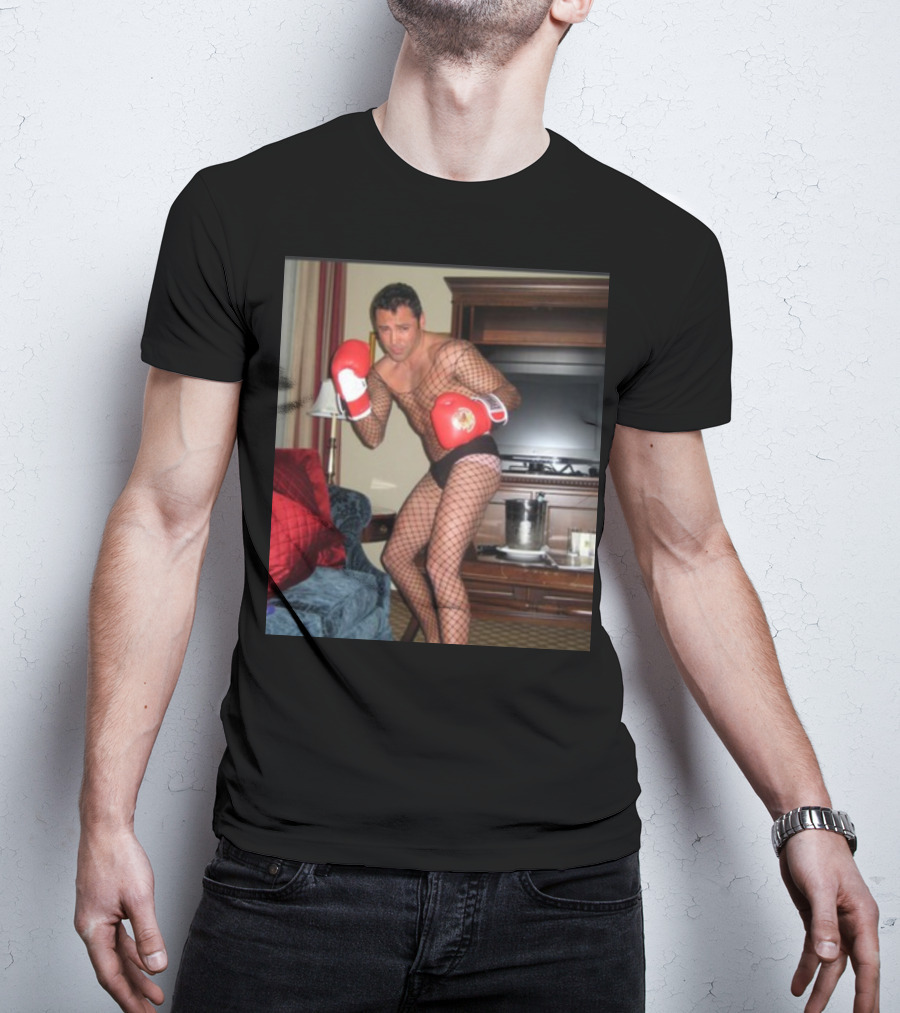 Oscar De La Hoya Fishnet Boxing Gloves Outfit Snapshot T-Shirt
